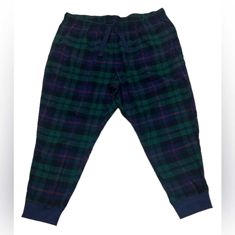 Old Navy Pajama Pants Men’s XL Green Red Blue Plaid Sleepwear Loungewear Casual